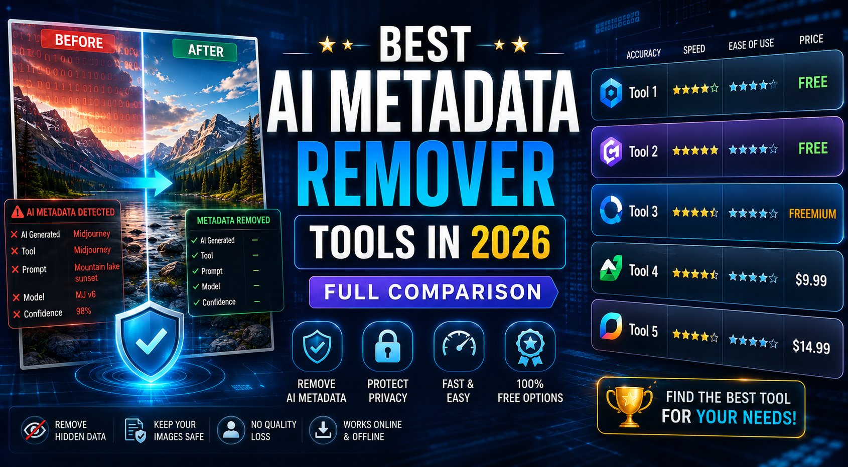 AI metadata remover tool