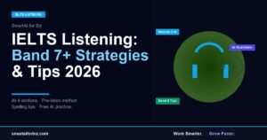 IELTS Listening: Band 7+ Strategies and Tips 2026 + AI Practice