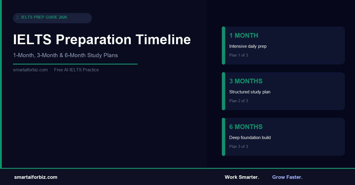 IELTS preparation timeline — 1 month, 3 months and 6 months study plans