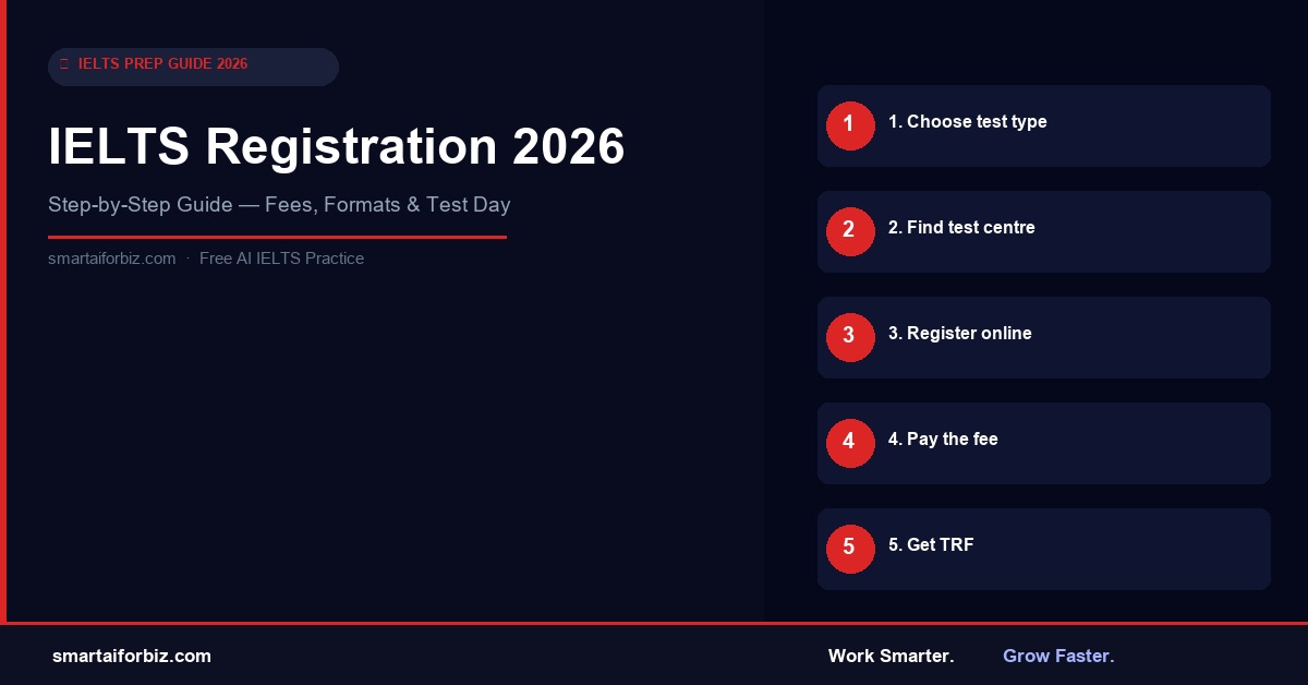 IELTS registration guide 2026 — step by step from booking to test day