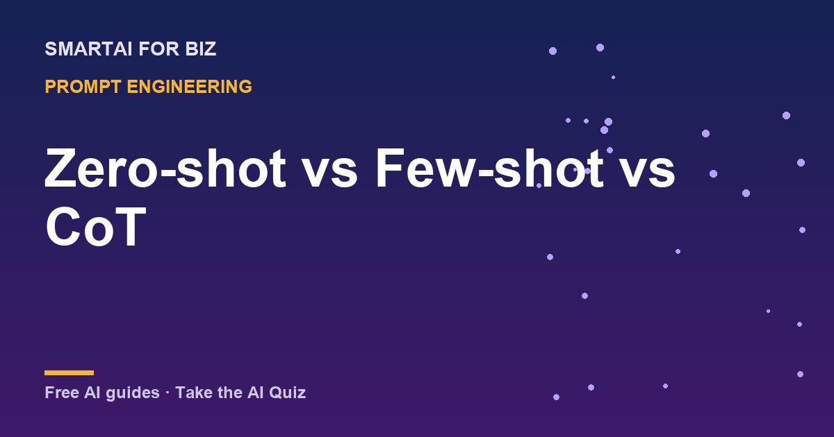 Zero-shot vs Few-shot vs CoT — SmartAI For Biz AI guide
